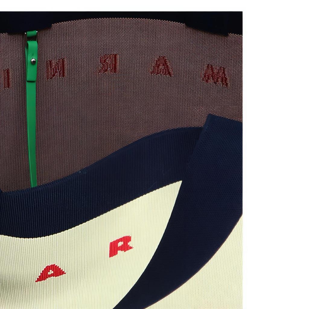 Marni Two-Color Logo Print Color Block Polyester Shopping Bag Clutch Unisex bags Beige SHMP0073A0-P4547-ZO101