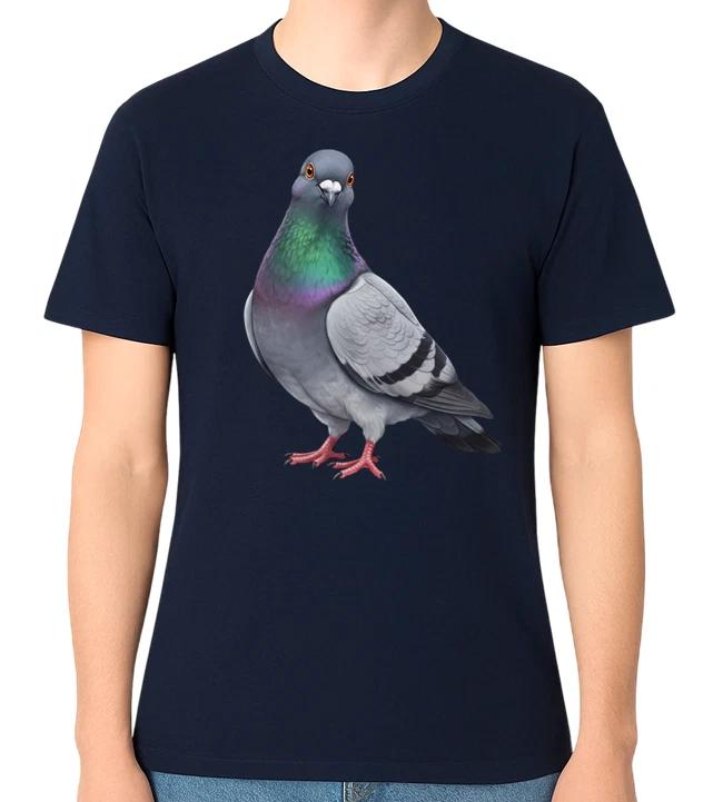 Pigeon T-Shirt Realistic City Bird Wildlife Graphic Unisex Tee XXXXL