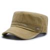 2023 New Men Women Army Hat Washed Cotton Military Hats Cadet Style Cambat Caps Adjustable Flat Top Cap Spring Summer Sun Hat