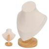Practical Solid Wood Necklace Display Stand Luxury Small Size Bust Model Stand Portrait Bust Shape Jewelry Holder Retail Show
