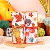 1 Roll, 457*6.4 Cm/180*2.5 Inches, Autumn Harvest Copy Edge Woven Ribbon, Harvest Festival Decoration Ribbon, Pumpkin Maple Leaf Ribbon