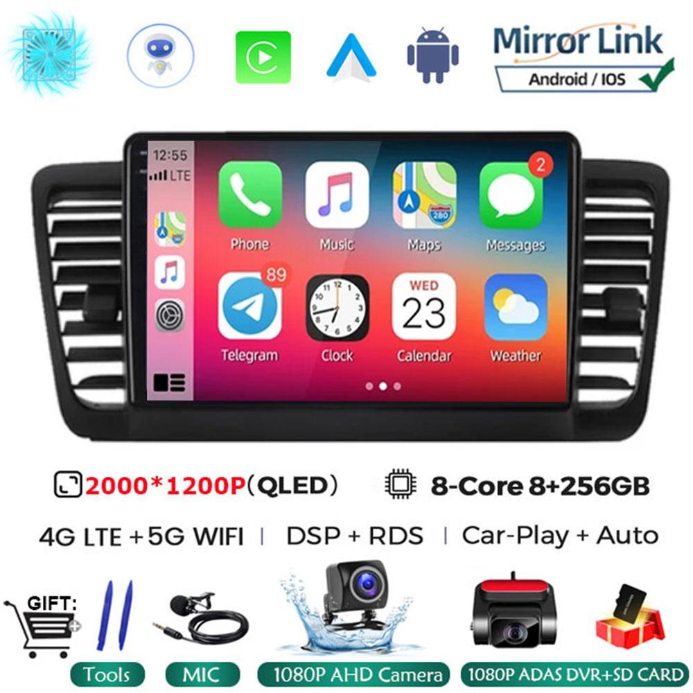Android 14 For Subaru Outback 3 Legacy 4 2003 - 2009 Car Radio Multimedia Video Player Carplay Autoradio Navigatore NO 2Din