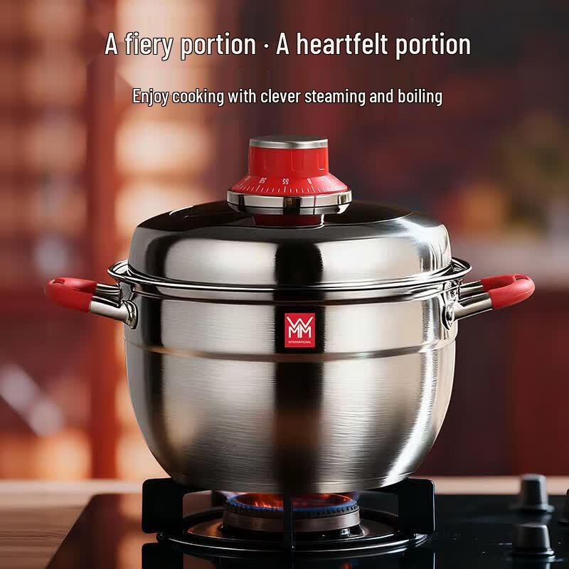 WMM Multi-functional Steamer Pot with Timer and Whistle