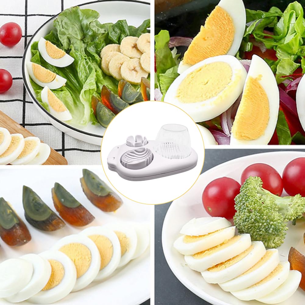 3 in 1 Stainless Steel Egg Slicer Multi Function Egg Cutter Wedger Slicing Tool Kitchen Gadget