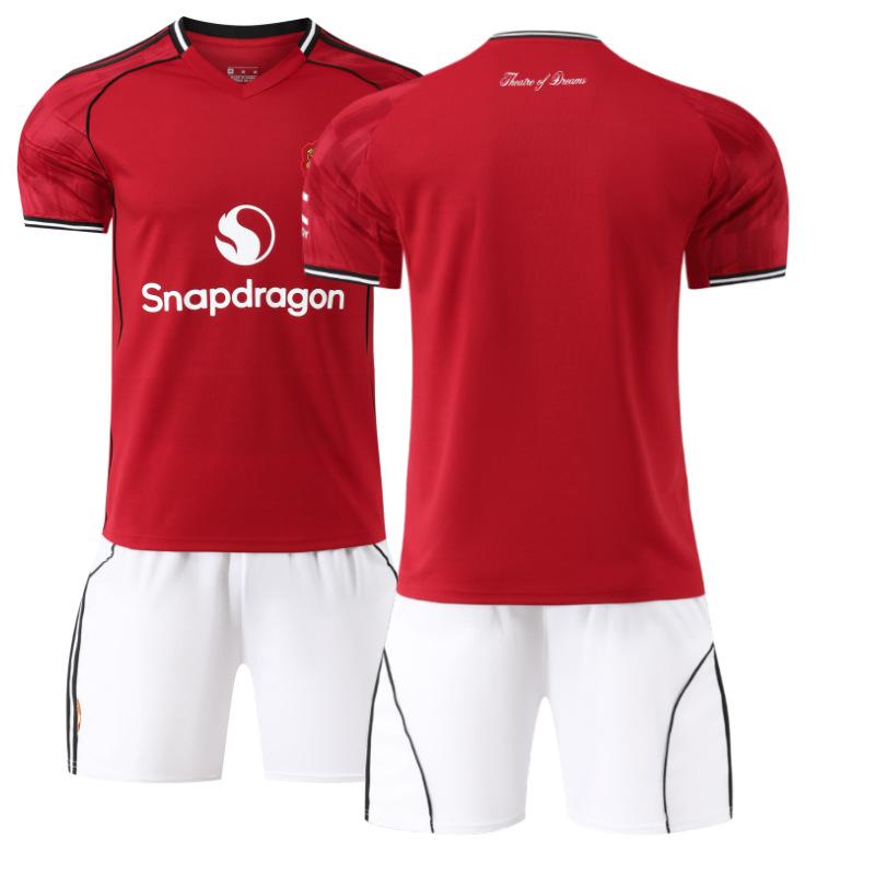 

25-26 Red Devils main jersey No. 10 Cunha 17 Ganacho 37 Menu No. 8 B fee children s football jersey set 28#