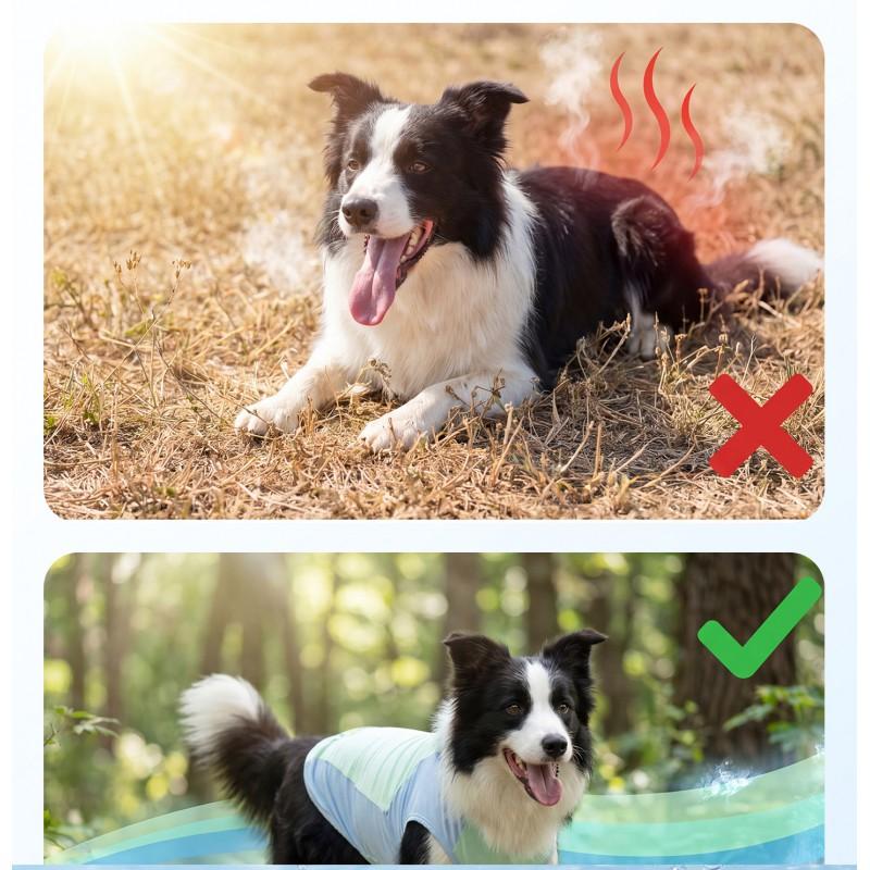 Dog Clothes Thin Adjustable Cooling Vest Large Dogs Color Block Pet Clothing