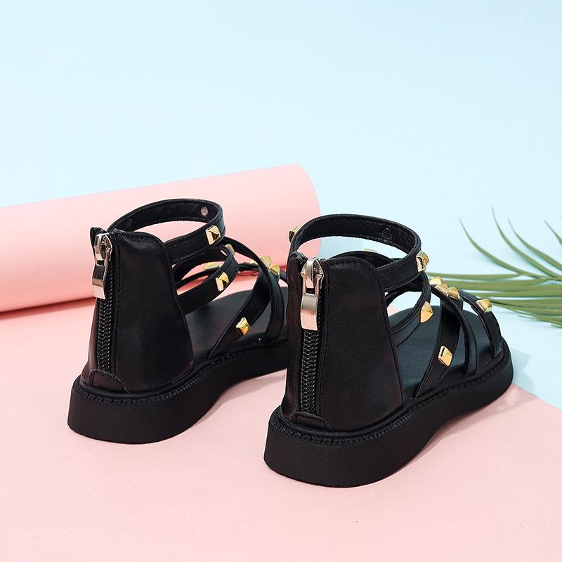Summer 2026 Girls' Stylish Princess Sandals: Soft Sole Roman Style Baby Shoes
