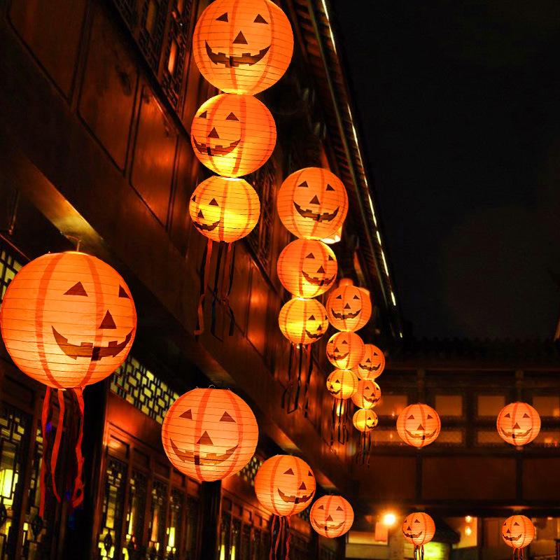 Halloween String Lights: Pumpkin Lantern Decor for Bars, Kindergartens, and More - Hanging Ornaments & Handheld Props