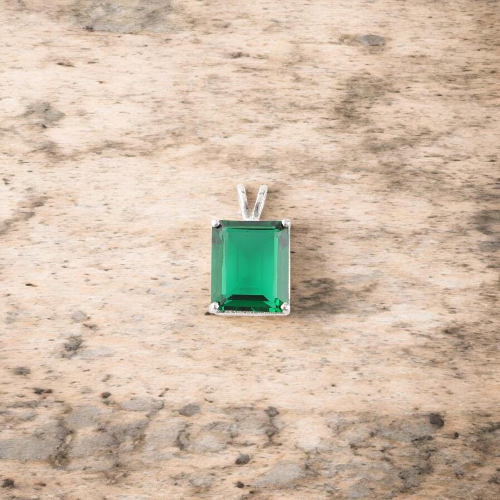 Chrome Diopside Gemstone 925 Sterling Silver Jewelry Pendant 0.69" Wedding Gift PP-58-8