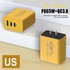 1 USB Mobile Charger 2 Type-C Intelligent Charging Head Portable Multi Port Adapter