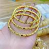 Gold Cable Knit Bangle - 2025 Autumn Collection: Perfect Gift for Her