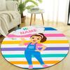 Personalized M-Ms Rachel Round Chair Office Rug - Perfect for Mat, Office Chair & More - Ideal Gift for Birthdays and Holidays