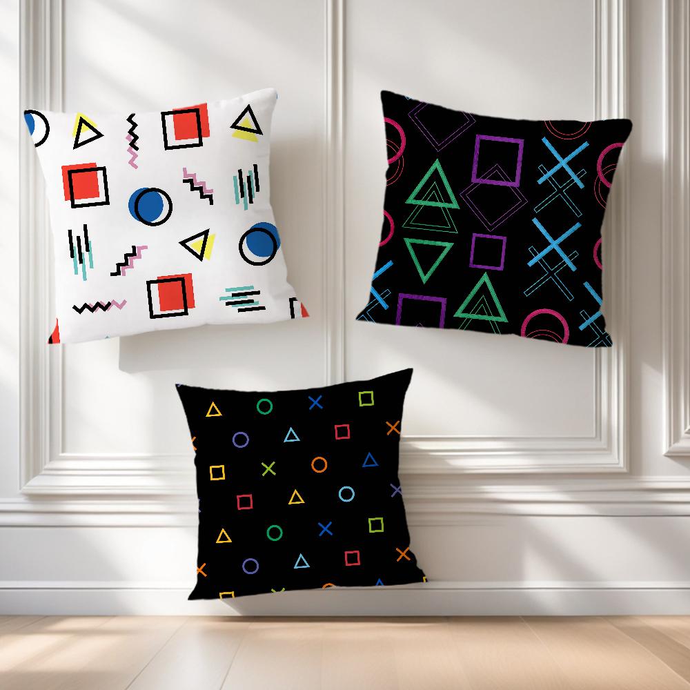 Style Soft Comfortable Anime Gamer Pillow Case for Sofa Living Room Game Home Office Fan Decor Design Square Protective Covers