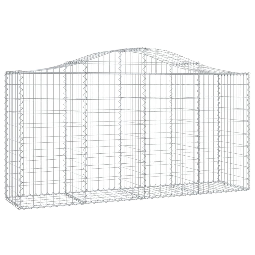 Vidaxl Gabion Baskets, 15 Pcs, 200X50X100/120Cm, Galvanized Iron