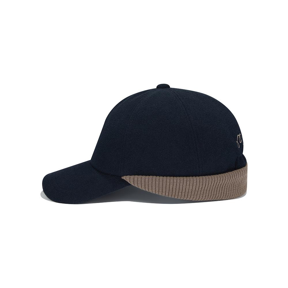 MALBON GOLF Bucket Knit Earmuff Ball Cap Navy (Man)