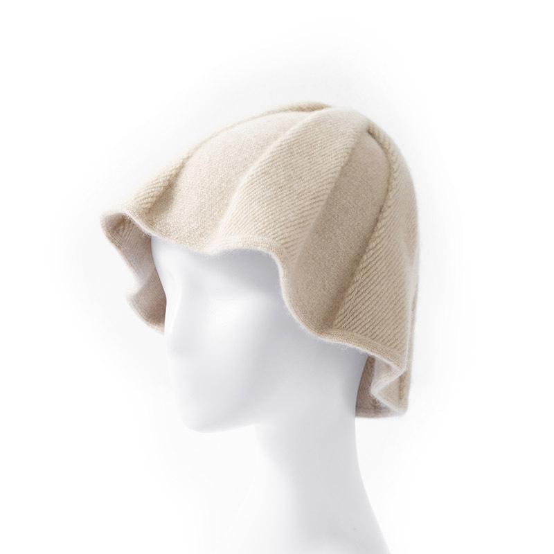 New Solid Color Basin Hats for Women in Autumn and Winter Warm Ear Protecting Headscarves  Fashionable Knitted Fisherman Hats