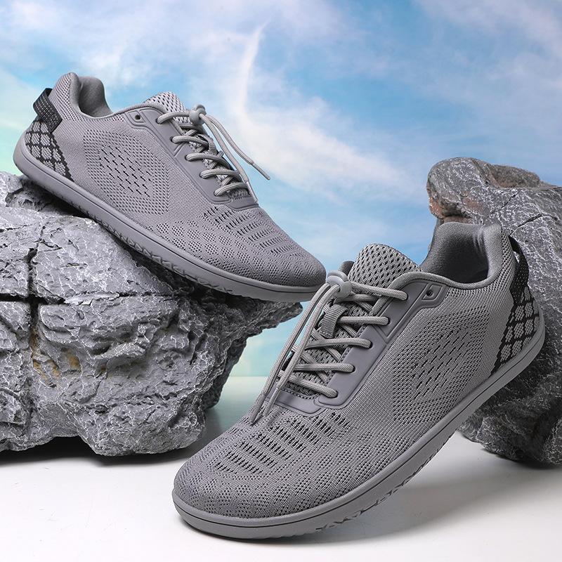 New Casual Shoes Toe Head Fattened and Widened Barefoot Wide Last Shoes Couple Shoes Breathable Large Size Outdoor Sports Shoes