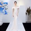 Braut Langer schlanker Fischschwanzrock Hochzeit Abendkleid Mädchen Abendkleider