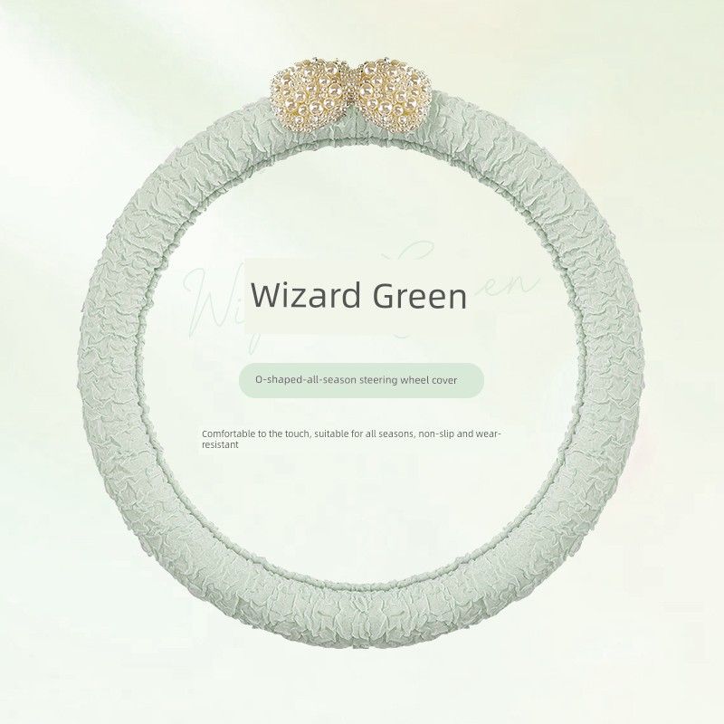 2025 New Arrival Pearl Car Steering Wheel Cover Universal Grip Cover Suitable for Four Seasons Women