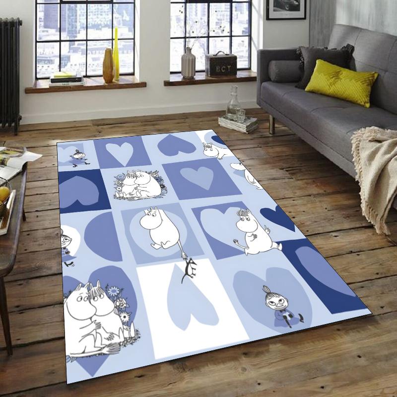 the Moomin Design Area Rug - Non-Slip, Soft & Cozy Floor Mat for Living Room, Bedroom, Office - Indoor/Outdoor Decorative Carpet