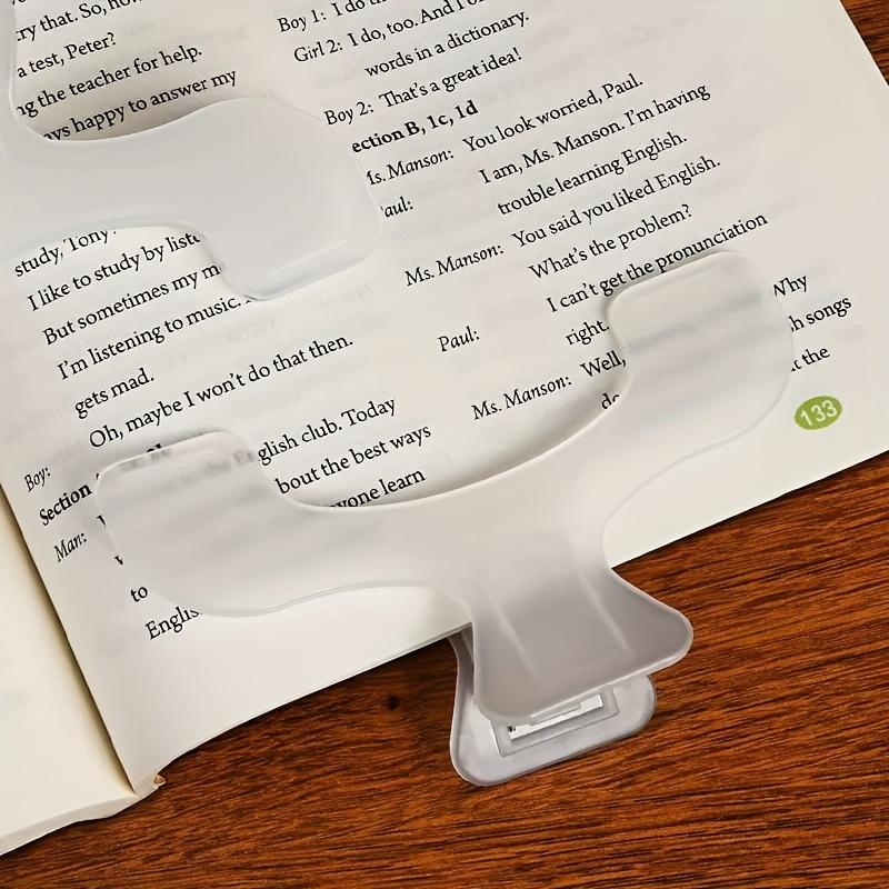 Book Clip - White: Use Desk Clip, Strong Page Holder, Notebook Folder, Office Supplies