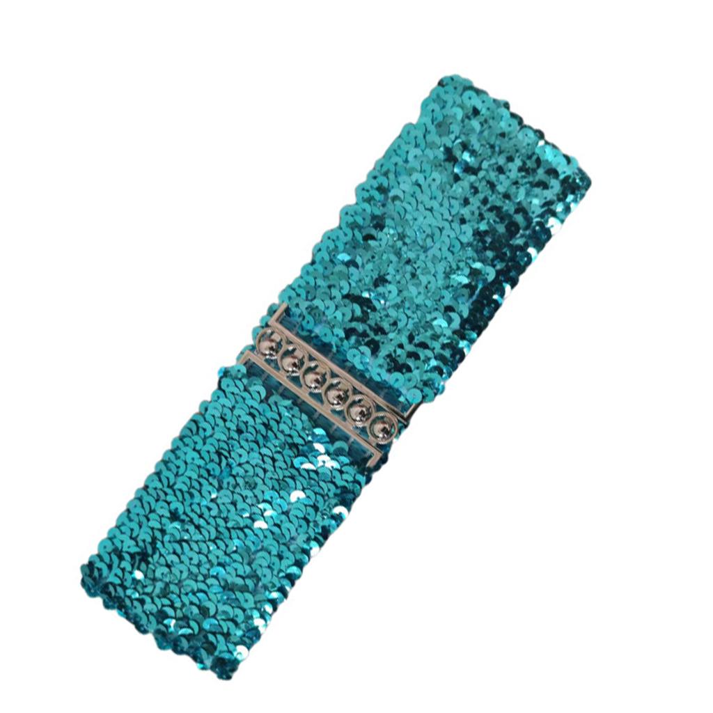 Female Sequin Waist Belt Fashion Elastic Waspie Belt Universal Waspie Dress Decorative Accessories Glittering Waistband