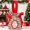1-5pcs Christmas Drawstring Candy Bag New Year Gift Bags Party Gift Pouch Holiday Treat Sack Reusable Festive Favor Bag for Kids