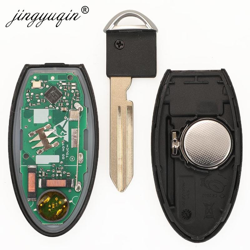 jingyuqin S180144801 Smart Keyless Remote Car Key For Nissan Altima Versa 2019 2020 433MHz 4A Chip Fob 285E3-6CA1A KR5TXN1