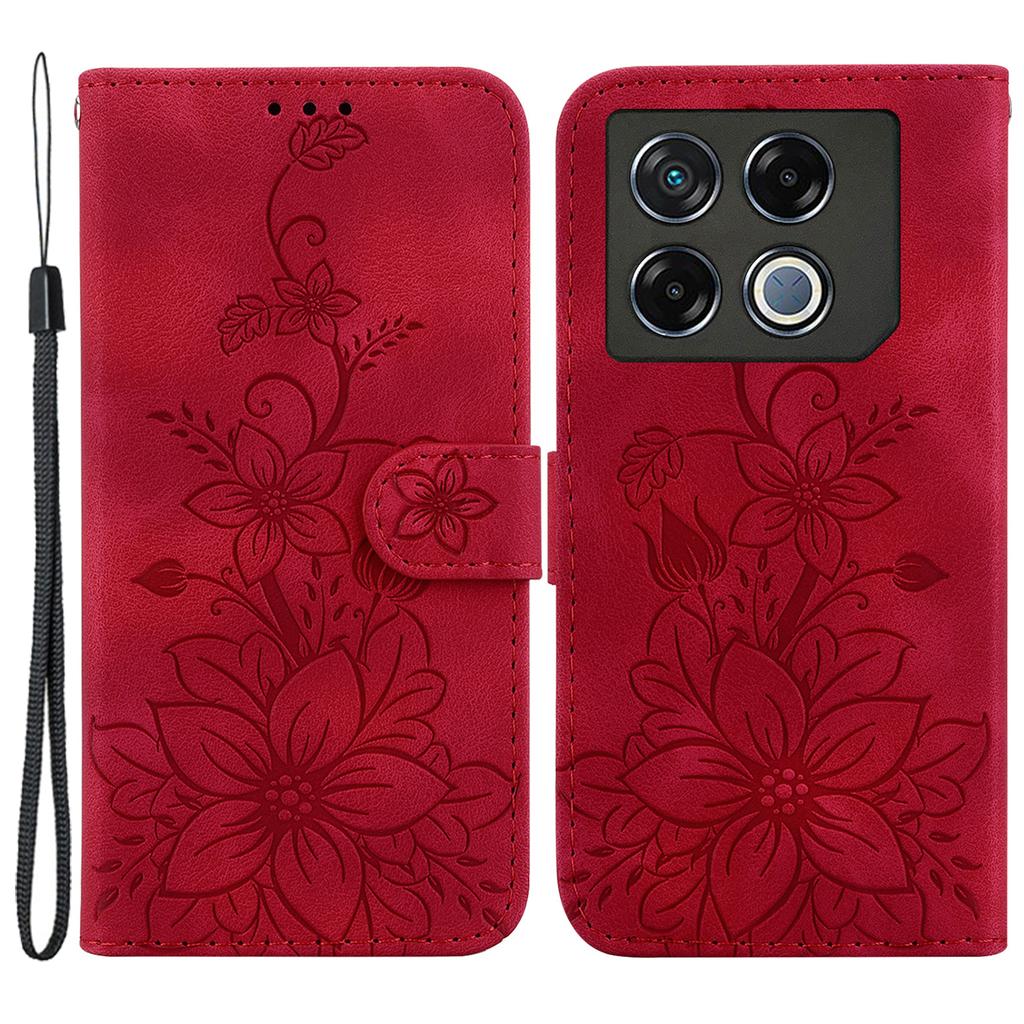 For Infinix GT 20 Pro 5G Case Lily Pattern Leather Flip Wallet Phone Cover
