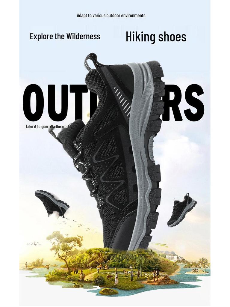Chaussures de randonnée antidérapantes pour hommes grande taille - Résistantes à l'usure et idéales pour le camping, le sport, la course à pied et l'alpinisme.