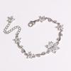 2026 New Korean Light Luxury Trendy Diamond-Inlaid Five-Petal Flower Branch Leaf Women's Bracelet Creative Versatile Flower