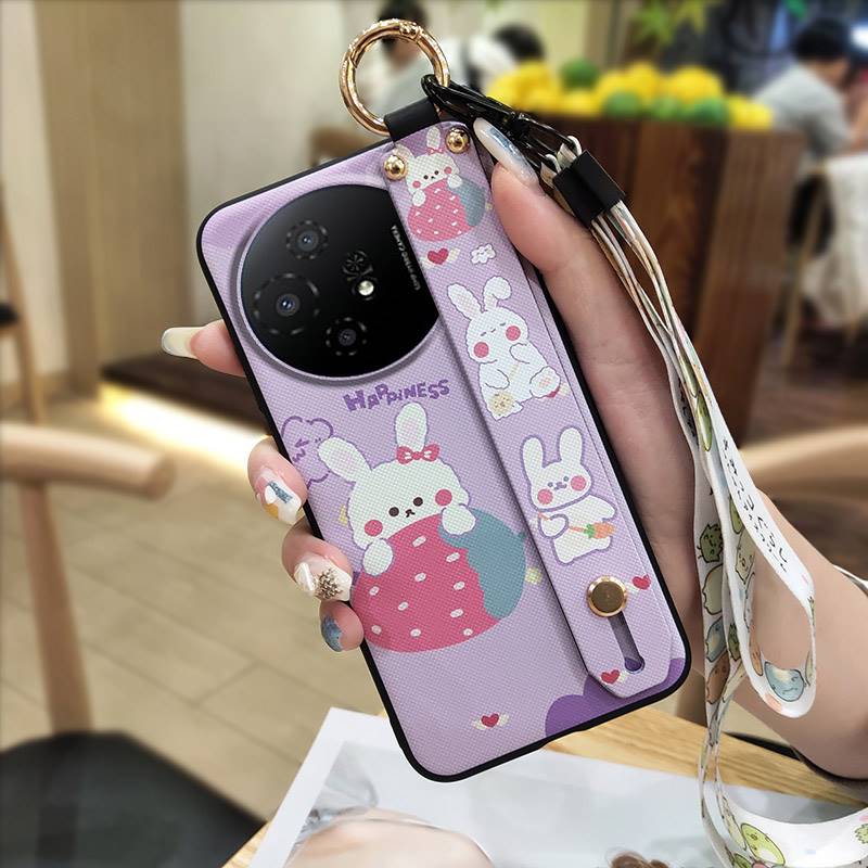 Dirt-resistant Cute Phone Case For TCL 50 Nxtpaper 5G/50Pro Nxtpaper 5G Protective Lanyard Anti-dust Wristband Silicone