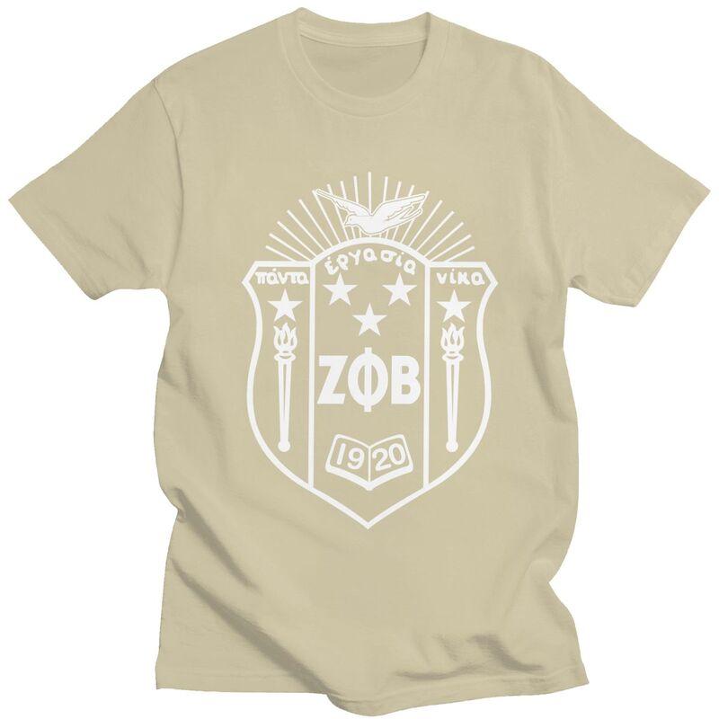 Custom Male Zeta Phi Beta T Shirts Short Sleeves Cotton Tshirt Tshirt Leisure Tees Loose Fit Clothing