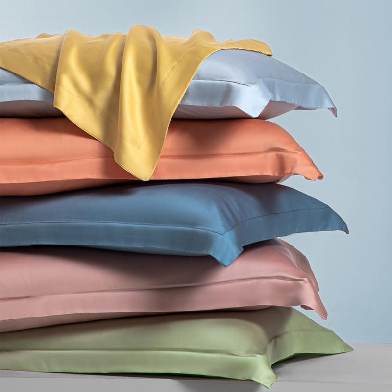Pure Natural Tencel 48cm*74cm Pillowcase Solid Color Pillow Case Cover designed for Bedroom Practical Household Product