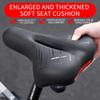 Big Wide Ventilated PU Road Bicycle Seat Carbon Shell Shock Absorption for Men-Simple Design Universal Bikes Soft Cycling