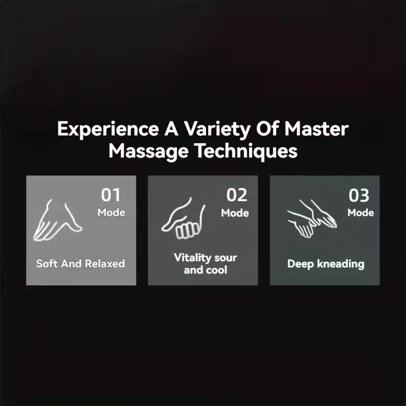 USB Rechargeable Neck and Shoulder Heating Massager 6D Hand Simulation Shoulder and Neck Massager Deep Kneading Massager Gifts for The Elderly