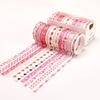 4/8roll Washi Tape Pink Heart for DIY Scrapbooking Diaries Planners Cute Stationery Gifts Teaching Incentive Supplies TMZ