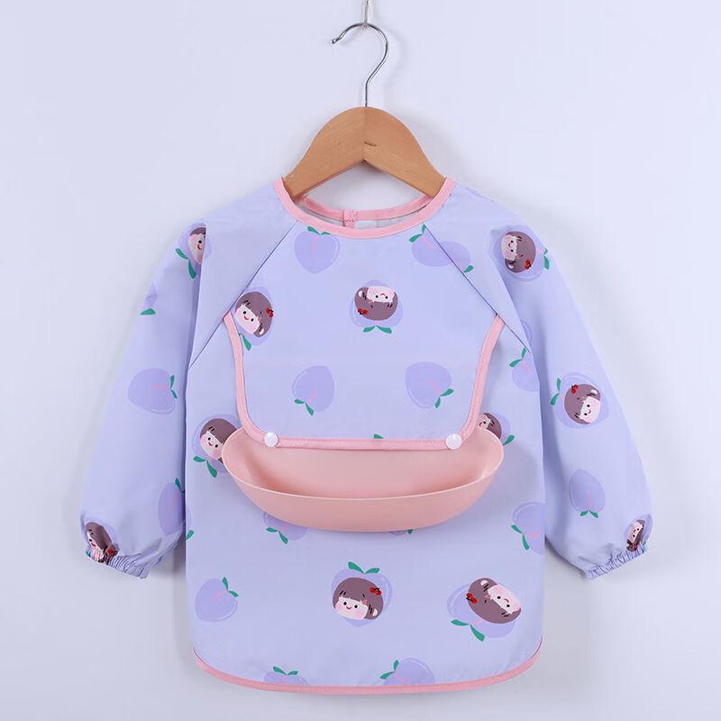 Baby Waterproof Long-Sleeve Feeding Bib Apron