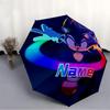 1pc Sonic Speed Custom Name Automatic Folding Umbrella - Compact 8-Rib Design, Durable Plastic & Iron, Daily Use 021