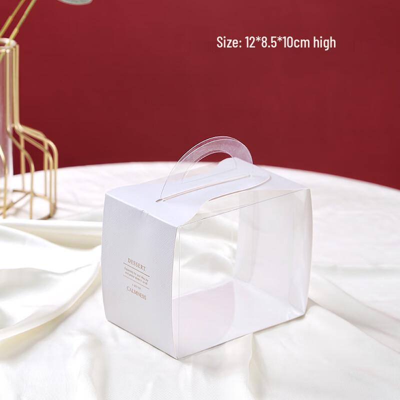 Clear Portable Dessert & Cake Slice Takeaway Boxes (50-Pack)