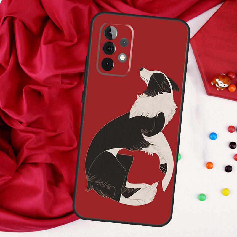 Border Collie Dog For Samsung Galaxy A56 A36 A26 A16 A05 A06 A22 A32 A52 A54 A34 A14 A55 A15 A53 A33 A35 Case