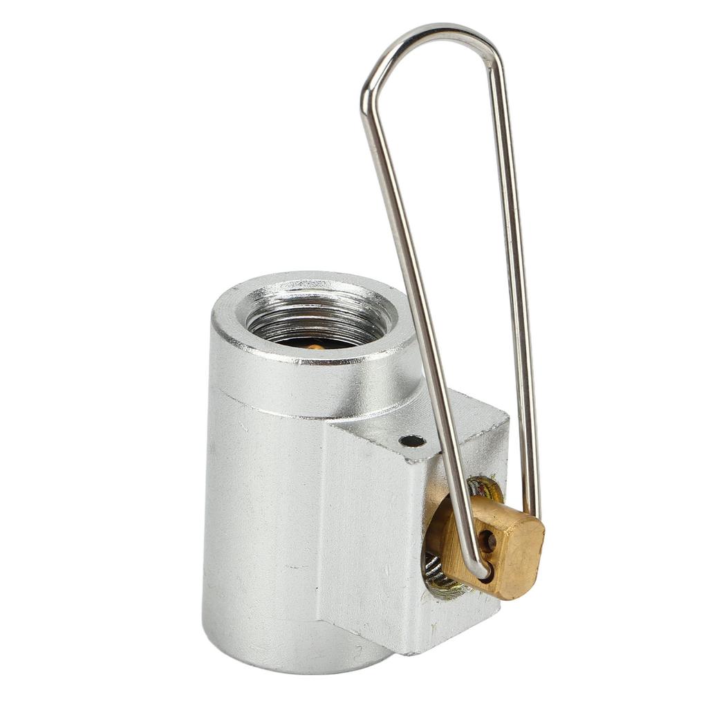 Outdoor Gas Tank Refill Valve Aluminum Alloy Frosted Gas Tank Mutual Filling Joint for Camping Hiking