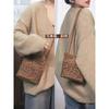 Autumn and winter new women's bags niche design retro leopard print leather suede cowhide bucket bag high-end messenger bag