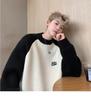 Men's Oversized European Thick-Thread Knitted Sweater - Japanese Retro, Raglan Sleeve, Winter College Style