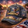 D Print Independence Day Commemorative Sunshade Baseball Cap Outdoor Cap Non-embroidered
