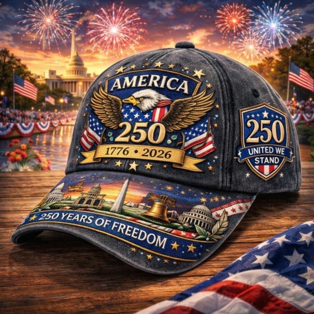 D Print Independence Day Commemorative Sunshade Baseball Cap Outdoor Cap Non-embroidered