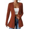 Women's Fashion Casual V-neck Single-button Solid Color Long-sleeved Suit Jacket