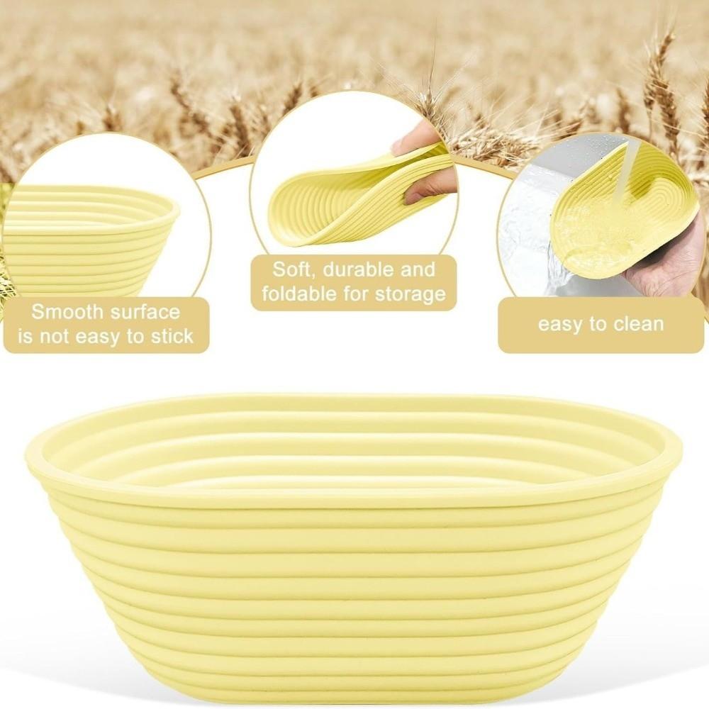 Gifts Foldable Bread Fermentation Basket Large Capacity Oven Baking Bread Fermentation Mold Silicone Baking Utensils