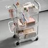 Multi Layer Clear Rolling Cosmetic Organizers Mobile Storage Cart For Bedroom Bathroom Makeup Essential