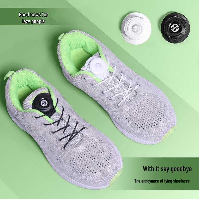 Adult & Kids Twist Buckle No-Tie Casual Sneakers with Automatic Rotating Shoelaces